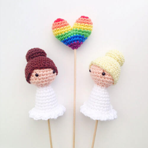 Image 17 Knitted Lgbt Bride Cake Toppers 40 Best Lesbian Wedding Cake Topppers Via The Gay Wedding Guide 2 - 40 Awesome Lesbian Wedding Cake Toppers That Will Make Your Wedding Cake Stand Out Image 17 Knitted Lgbt Bride Cake Toppers 40 Best Lesbian Wedding Cake Topppers Via The Gay Wedding Guide 2 - 40 Awesome Lesbian Wedding Cake Toppers That Will Make Your Wedding Cake Stand Out Gay Wedding Guide
