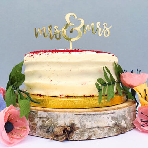 Image 19 Gold Script Mrs Mrs Lesbian Cake Toppers 40 Best Lesbian Wedding Cake Topppers Via The Gay Wedding Guide 2 - 40 Awesome Lesbian Wedding Cake Toppers That Will Make Your Wedding Cake Stand Out Image 19 Gold Script Mrs Mrs Lesbian Cake Toppers 40 Best Lesbian Wedding Cake Topppers Via The Gay Wedding Guide 2 - 40 Awesome Lesbian Wedding Cake Toppers That Will Make Your Wedding Cake Stand Out Gay Wedding Guide
