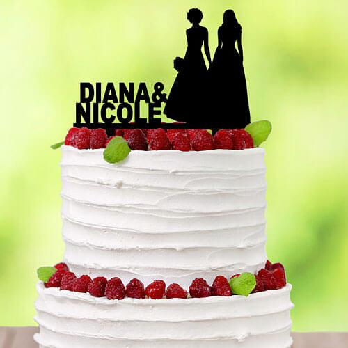 Image 20 Personalised Name Lesbian Cake Toppers 40 Best Lesbian Wedding Cake Topppers Via The Gay Wedding Guide 2 - 40 Awesome Lesbian Wedding Cake Toppers That Will Make Your Wedding Cake Stand Out Image 20 Personalised Name Lesbian Cake Toppers 40 Best Lesbian Wedding Cake Topppers Via The Gay Wedding Guide 2 - 40 Awesome Lesbian Wedding Cake Toppers That Will Make Your Wedding Cake Stand Out Gay Wedding Guide