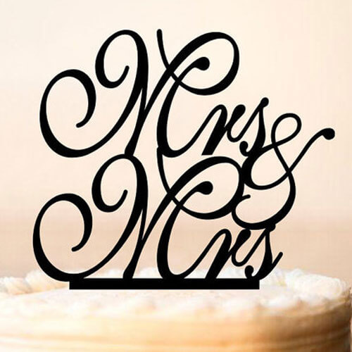 Image 35 Acryllic Script Mrs And Mrs Cake Toppers 40 Best Lesbian Wedding Cake Topppers Via The Gay Wedding Guide 2 - 40 Awesome Lesbian Wedding Cake Toppers That Will Make Your Wedding Cake Stand Out Image 35 Acryllic Script Mrs And Mrs Cake Toppers 40 Best Lesbian Wedding Cake Topppers Via The Gay Wedding Guide 2 - 40 Awesome Lesbian Wedding Cake Toppers That Will Make Your Wedding Cake Stand Out Gay Wedding Guide