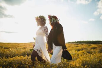 Joyful Gay Couple Having A Walk On Their Wedding Day 2 - How To Choose An Elopement Photographer How To Choose An Elopement Photographer