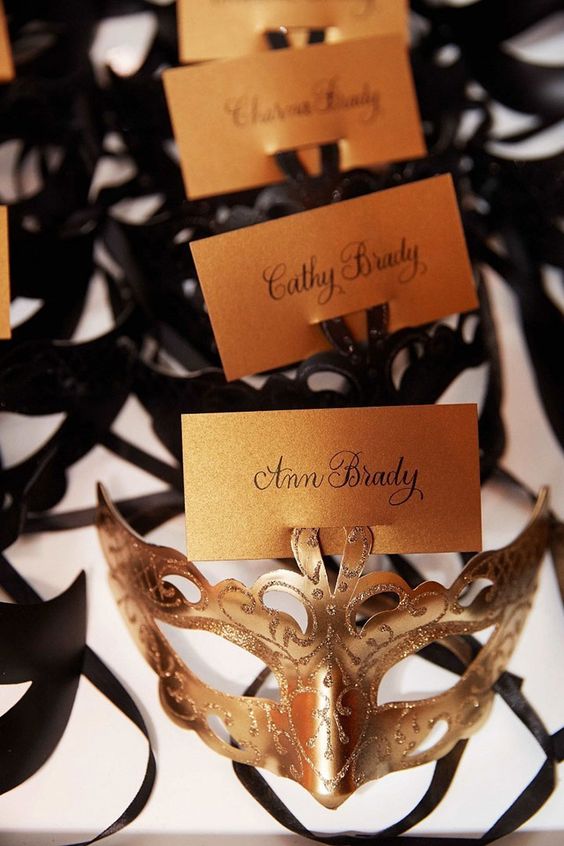 Masquerade Mask Place Cards Via Gay Wedding Guide 2 - Style Steal: 22 Masquerade Ball Same-Sex Wedding Theme Inspirations To Spice Up Your Wedding Masquerade Mask Place Cards Via Gay Wedding Guide 2 - Style Steal: 22 Masquerade Ball Same-Sex Wedding Theme Inspirations To Spice Up Your Wedding Gay Wedding Guide