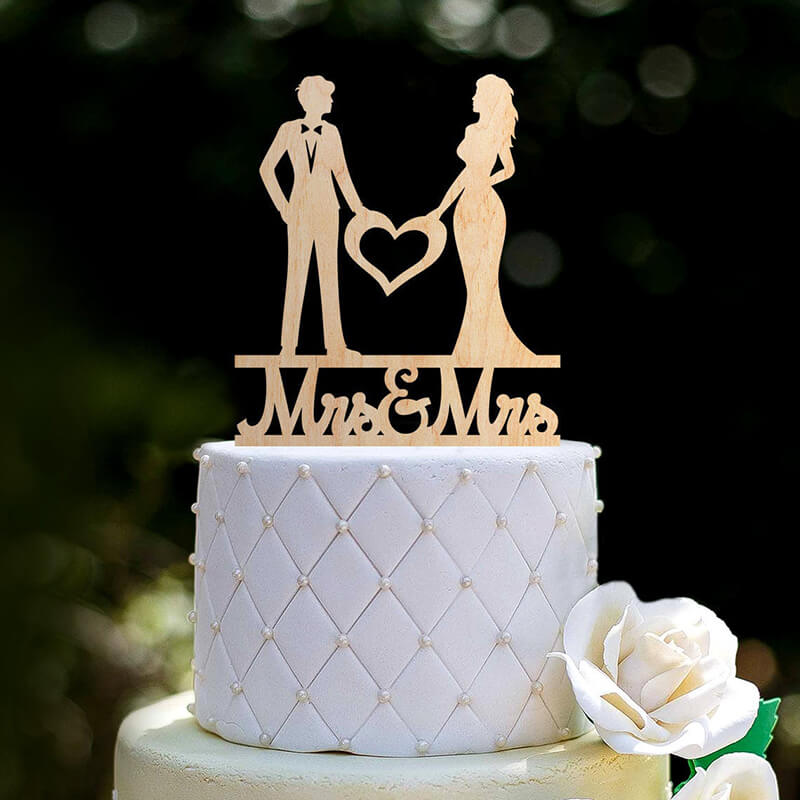 Mrs And Mrs Wedding Cake Topper Heart 2 - 40 Awesome Lesbian Wedding Cake Toppers That Will Make Your Wedding Cake Stand Out Mrs And Mrs Wedding Cake Topper Heart 2 - 40 Awesome Lesbian Wedding Cake Toppers That Will Make Your Wedding Cake Stand Out Gay Wedding Guide