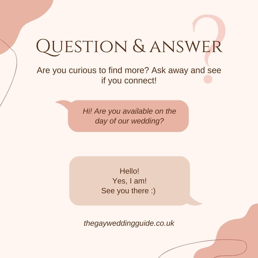 Peach Question And Answers 2 - Choosing A Wedding Celebrant - Everything You Need To Know Step-By-Step Peach Question And Answers 2 - Choosing A Wedding Celebrant - Everything You Need To Know Step-By-Step Gay Wedding Guide