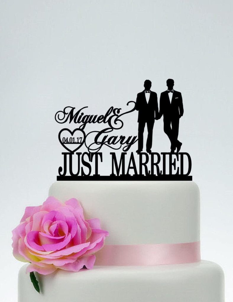Personalized Gay Wedding Cake Topper Via Gay Wedding Guide 788X1024 1 2 - 40 Awesome Gay Wedding Cake Toppers That Will Make Your Wedding Cake Stand Out Personalized Gay Wedding Cake Topper Via Gay Wedding Guide 788X1024 1 2 - 40 Awesome Gay Wedding Cake Toppers That Will Make Your Wedding Cake Stand Out Gay Wedding Guide
