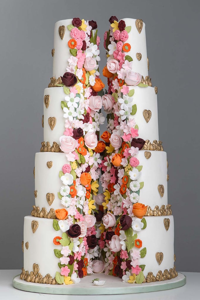 Split Wedding Wedding Cake 2 - Heavenly Same-Sex Autumn Wedding Ideas From The Uk'S Top 10 Lgbtq+ Wedding Suppliers Gay Wedding Guide