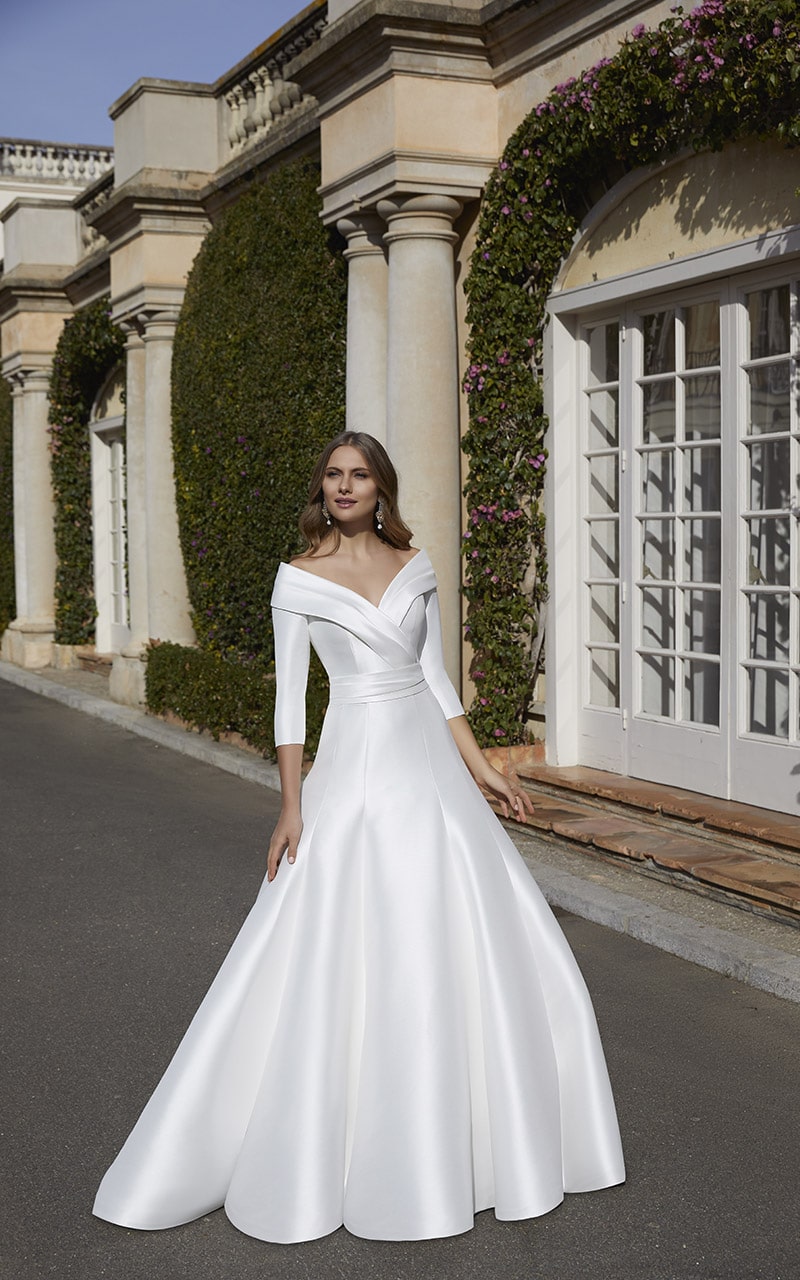White Wedding Dress Outside Front 2 - Heavenly Same-Sex Autumn Wedding Ideas From The Uk'S Top 10 Lgbtq+ Wedding Suppliers Gay Wedding Guide