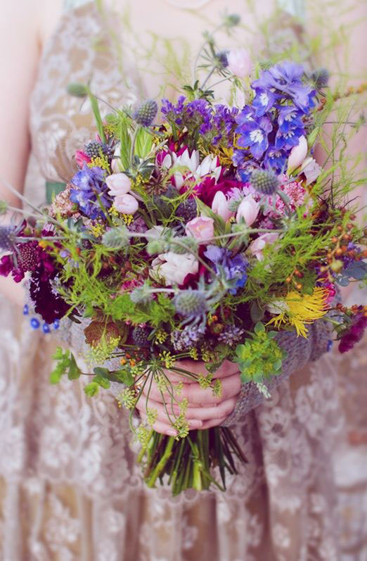 Wild Meadown Bouquet Via Thenaturalweddingcompany 2 - Wedding Floral Trends 2018 Gay Wedding Guide