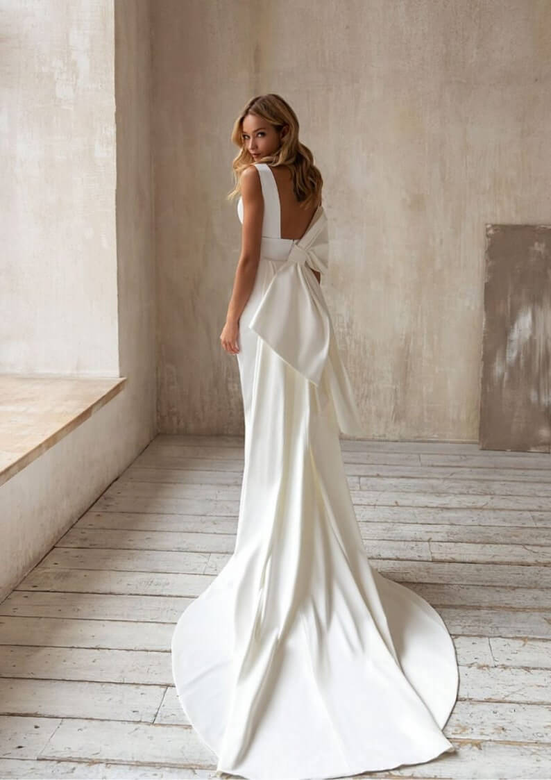 The Classic V Neck 02 - 30 Chic Lesbian Wedding Dresses That Make Your Bridal Look Authentic The Classic V Neck 02 - 30 Chic Lesbian Wedding Dresses That Make Your Bridal Look Authentic Gay Wedding Guide