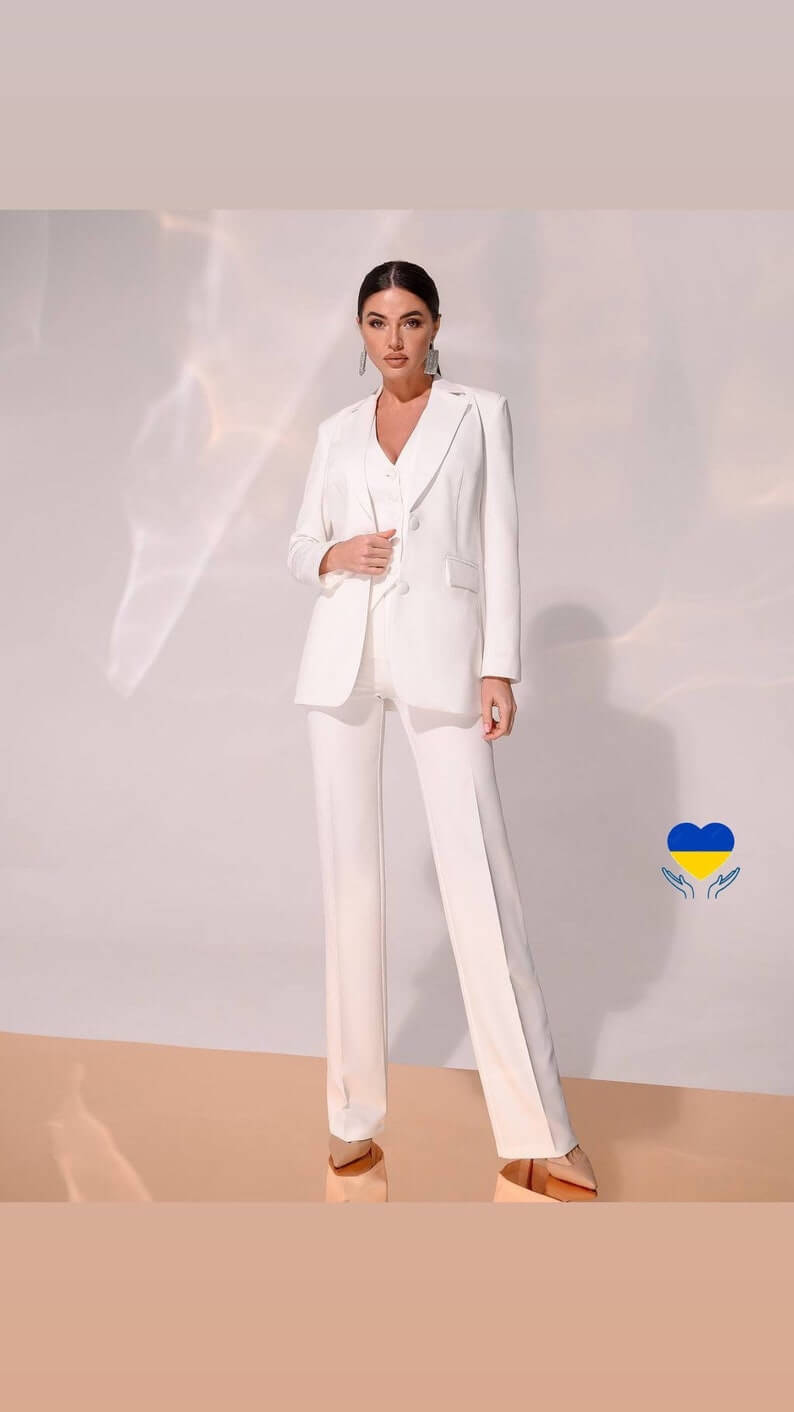 3 Piece Wedding Suit With Wide Leg Pants 1 Lesbian Wedding Suit - 30 Amazing Lesbian Wedding Suits To Look Stunning On Your Big Day 3 Piece Wedding Suit With Wide Leg Pants 1 Lesbian Wedding Suit - 30 Amazing Lesbian Wedding Suits To Look Stunning On Your Big Day Gay Wedding Guide