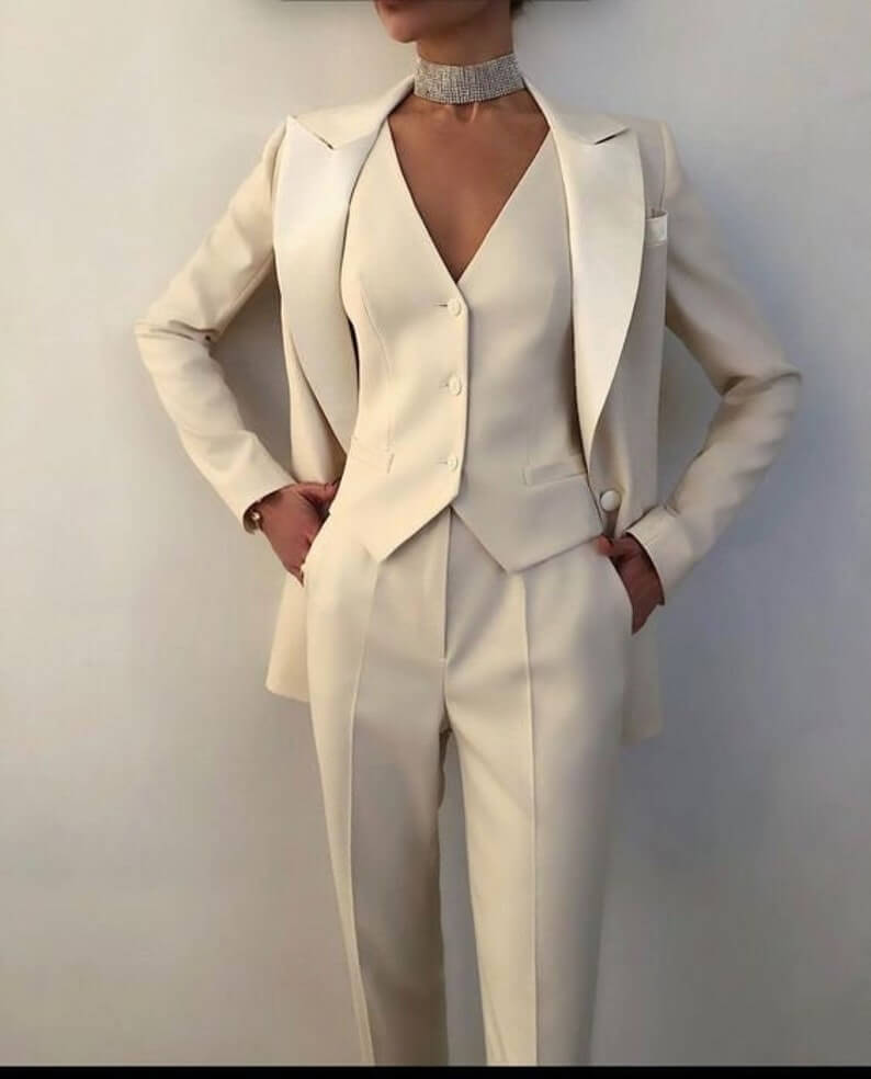 Custom 3 Piece Single Breasted Premium Cream Cotton Formal Wedding Set 1 Lesbian Wedding Suit - 30 Amazing Lesbian Wedding Suits To Look Stunning On Your Big Day Custom 3 Piece Single Breasted Premium Cream Cotton Formal Wedding Set 1 Lesbian Wedding Suit - 30 Amazing Lesbian Wedding Suits To Look Stunning On Your Big Day Gay Wedding Guide