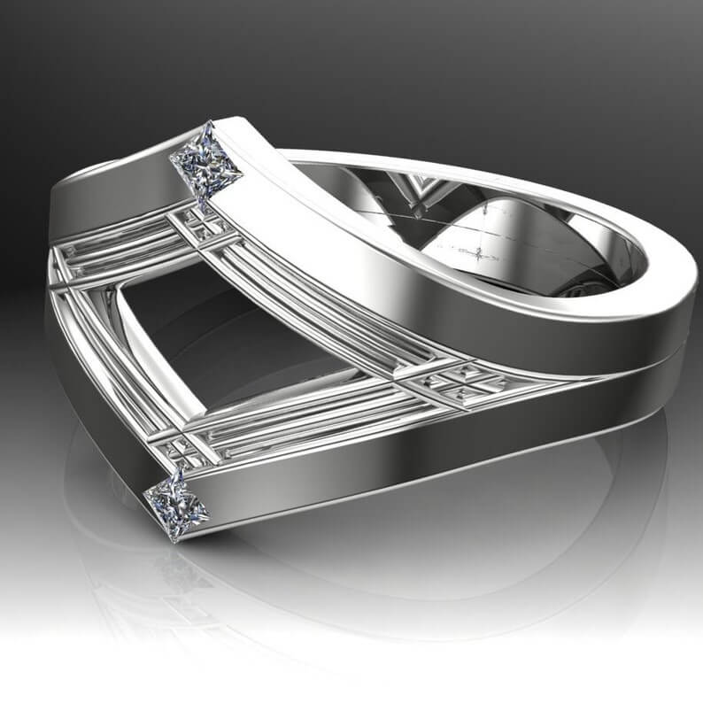 Geometric Art Deco Mens Ring 2 Gay Wedding Rings - 20 Jaw-Dropping Gay Wedding Rings For Your Perpetual Love &Amp; Happiness Geometric Art Deco Mens Ring 2 Gay Wedding Rings - 20 Jaw-Dropping Gay Wedding Rings For Your Perpetual Love &Amp; Happiness Gay Wedding Guide
