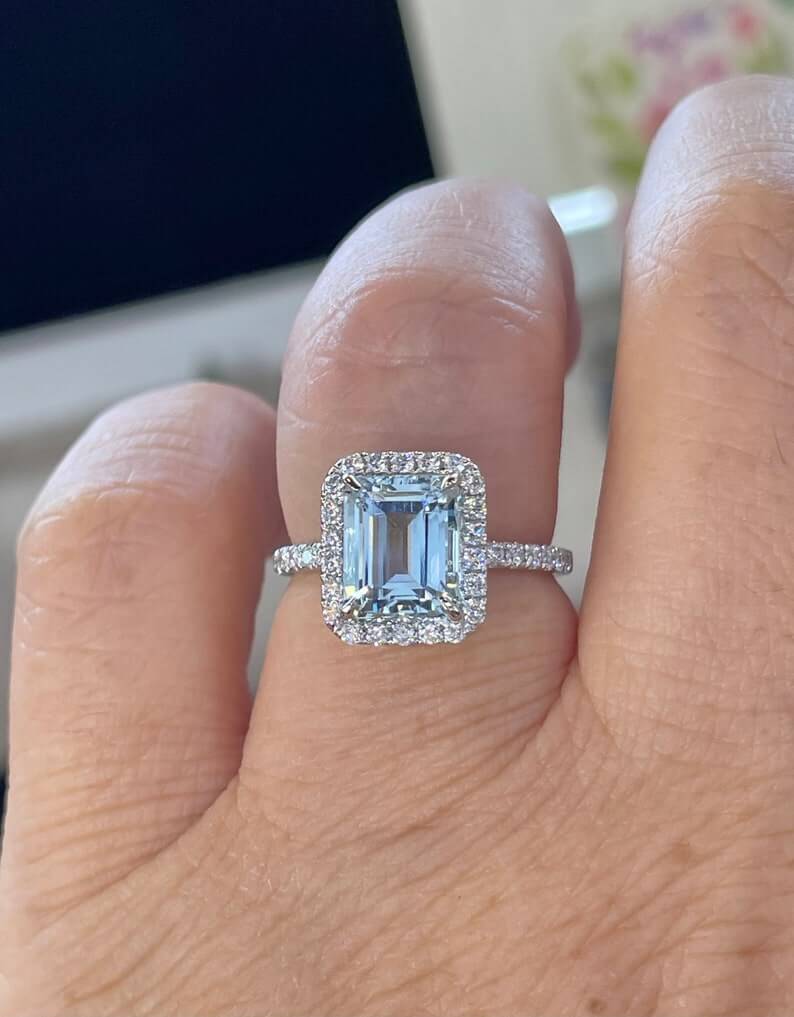 Impressive Aquamarine Diamond Combo 1 Lesbian Engagement Rings - 20 Most Incredible Lesbian Engagement Rings For Bounding Two Soul Mates Impressive Aquamarine Diamond Combo 1 Lesbian Engagement Rings - 20 Most Incredible Lesbian Engagement Rings For Bounding Two Soul Mates Gay Wedding Guide