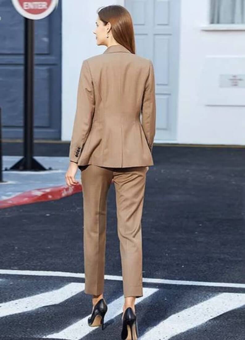 Khaki 3 Piece Womens Suit With V Neck Vest 1 2 Lesbian Wedding Suit - 30 Amazing Lesbian Wedding Suits To Look Stunning On Your Big Day Khaki 3 Piece Womens Suit With V Neck Vest 1 2 Lesbian Wedding Suit - 30 Amazing Lesbian Wedding Suits To Look Stunning On Your Big Day Gay Wedding Guide