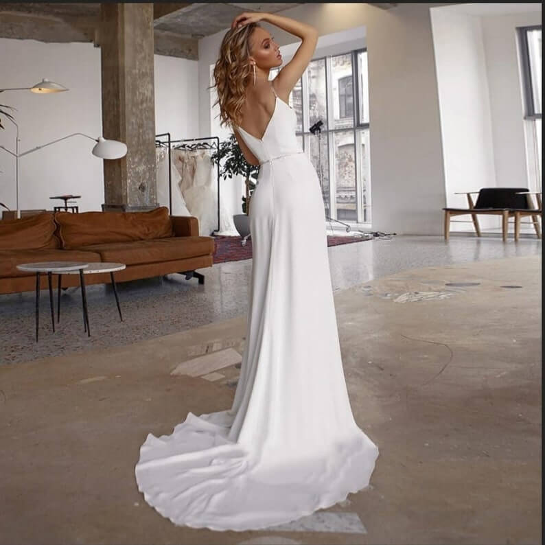 The Sexy Open Slit 1 Lesbian Wedding Dress - 30 Chic Lesbian Wedding Dresses That Make Your Bridal Look Authentic The Sexy Open Slit 1 Lesbian Wedding Dress - 30 Chic Lesbian Wedding Dresses That Make Your Bridal Look Authentic Gay Wedding Guide