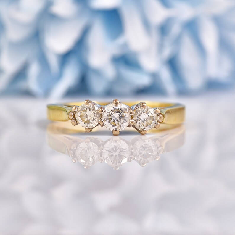 Three Diamonds Claw Set Yellow Gold 1 Lesbian Engagement Rings - 20 Most Incredible Lesbian Engagement Rings For Bounding Two Soul Mates Three Diamonds Claw Set Yellow Gold 1 Lesbian Engagement Rings - 20 Most Incredible Lesbian Engagement Rings For Bounding Two Soul Mates Gay Wedding Guide