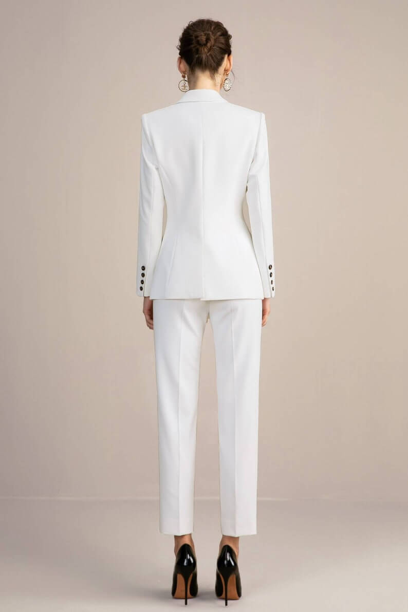 White 3 Piece Formal Suit With Blazer And Pants 2 Lesbian Wedding Suit - 30 Amazing Lesbian Wedding Suits To Look Stunning On Your Big Day White 3 Piece Formal Suit With Blazer And Pants 2 Lesbian Wedding Suit - 30 Amazing Lesbian Wedding Suits To Look Stunning On Your Big Day Gay Wedding Guide