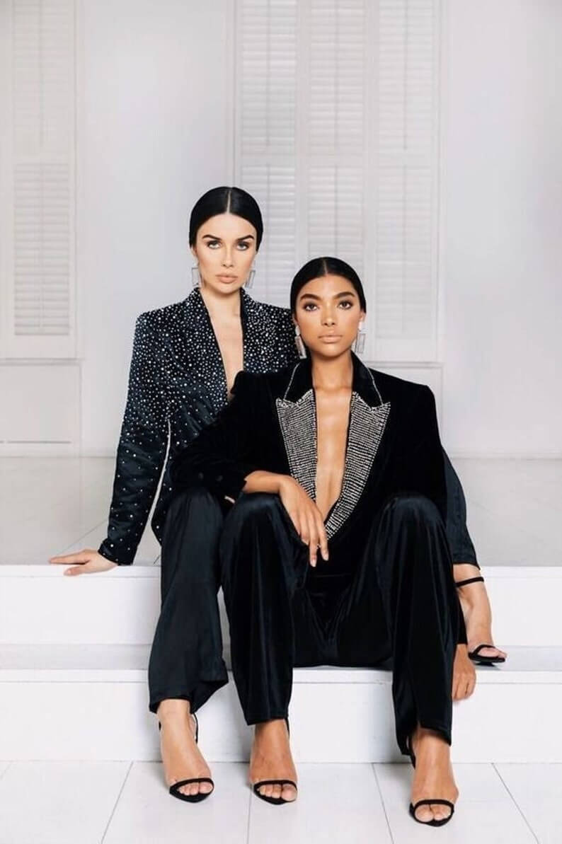Women 2 Piece Suit Set Hand Beaded Single Breasted Cocktail Attire 1 Lesbian Wedding Suit - 30 Amazing Lesbian Wedding Suits To Look Stunning On Your Big Day Women 2 Piece Suit Set Hand Beaded Single Breasted Cocktail Attire 1 Lesbian Wedding Suit - 30 Amazing Lesbian Wedding Suits To Look Stunning On Your Big Day Gay Wedding Guide