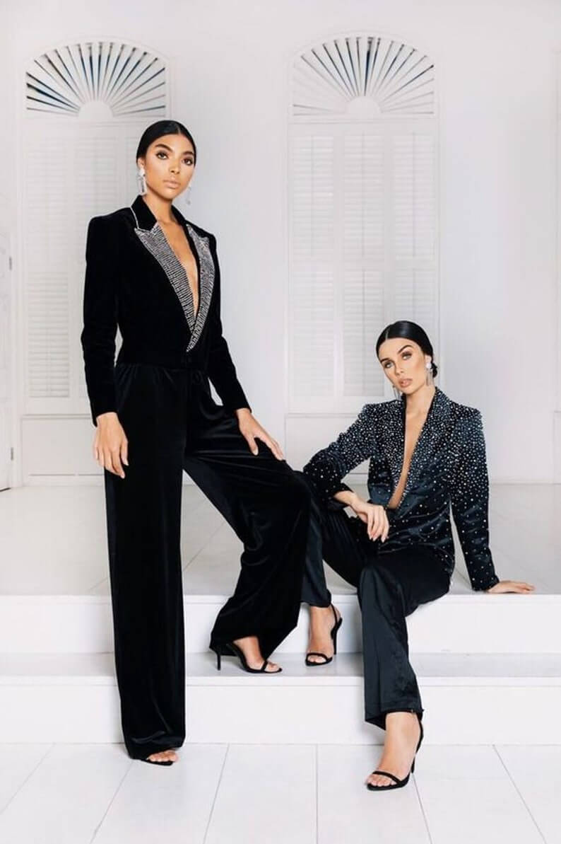 Women 2 Piece Suit Set Hand Beaded Single Breasted Cocktail Attire 2 Lesbian Wedding Suit - 30 Amazing Lesbian Wedding Suits To Look Stunning On Your Big Day Women 2 Piece Suit Set Hand Beaded Single Breasted Cocktail Attire 2 Lesbian Wedding Suit - 30 Amazing Lesbian Wedding Suits To Look Stunning On Your Big Day Gay Wedding Guide