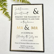 Classic Flat Gay Wedding Invitation With Gold Foiling 2 230X230