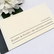Daddy And Daddy Are Getting Married Themed Cheque Book 1 230X230