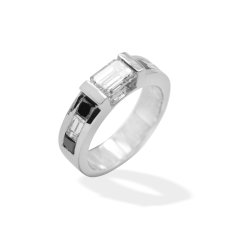 Wedding Jewellery Engagement Ring Platinum Black And White Diamonds 229X229
