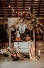 The Prop Library Boho Prop Hire Macrame Cake Table 150X230