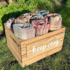 The Prop Library Rustic Prop Hire Blanket Basket 230X230