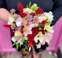 Burgundy And Blush Bouquet 248X230