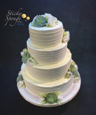 Ridged Buttercream Wedding Cake 3 193X230