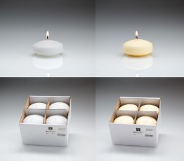 Extra Large Floating Candles White Ivory 262X230