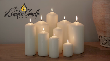Ivory Pillar Candles Lit 380X213