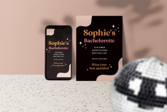 Bachelorette Invitations Sparkle 2 344X230
