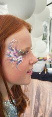 Glitter Bar Eye Design Painted Peach 103X230