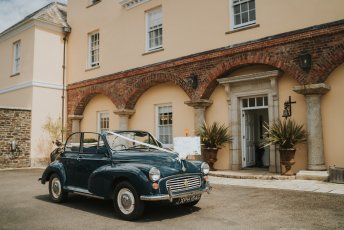 07 A Vintage Wedding Car At The Luxurious Pentillie Castle By Grace Elizabeth Photography 344X230