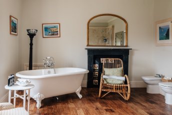 14 Roll Top Bath In The Tillie Bedroom Ensuite At Pentillie Castle By Grey Dog Images 344X230