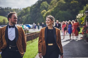15 The Groom And His Best Woman At The Riverside Pentillie Castle By Nova Wedding Photography 344X230