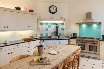 22 Large Farmhouse Aga Kitchen At Pentillie Castle By Richard Downer Photography 345X229