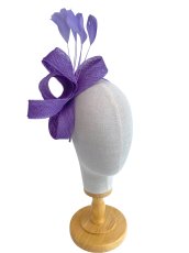 Elegant Lavender Purple Sinamay Bow Fascinator 1 172X230