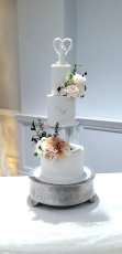 Classic White Acrylic Tier Wedding Cake 111X230