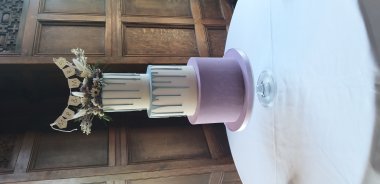 Purple Blue Wedding Cake 380X184