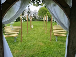 View From Outdoor Wedding Gazebo