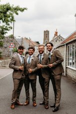Real Groomsmen In Brown Wedding Suit Ted 153X229