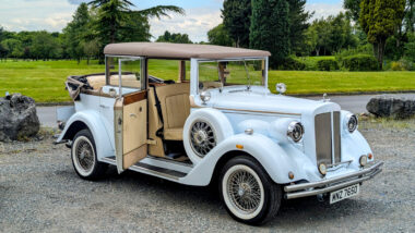 30S Vintage Regent In White With Roof Down 380X214