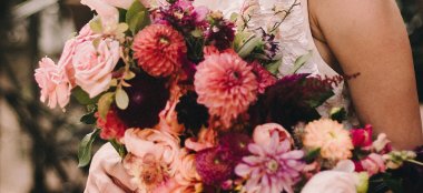 My Lady Garden Pinks Wedding Bouquet Gay Wedding Guide 6 380X174