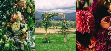 My Lady Garden Wedding Flower Arch And Arrangement Close Ups Wedding Flowers Gay Wedding Guide 6 380X174