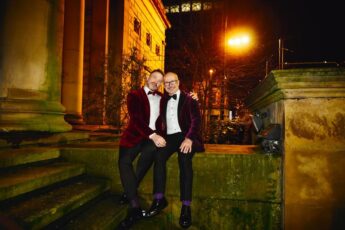 Couple Portrait Outside Gallery