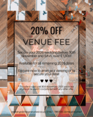 Canary Shed 20 Off Venue Fee - The Canary Shed - 20% Off Venue Fee! Canary Shed 20 Off Venue Fee 184X230